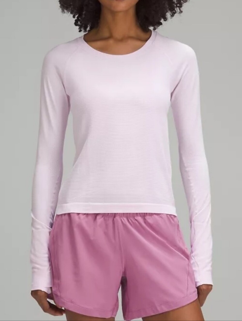 Lululemon Swiftly Tech Long-Sleeve Shirt 2.0 Race Length Meadowsweet Pink 10